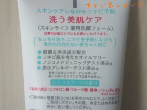 口コミ ニキビ効果はそのままにスキンケア感up スキンライフ 薬用洗顔フォーム をお試ししました ちょい足しロード